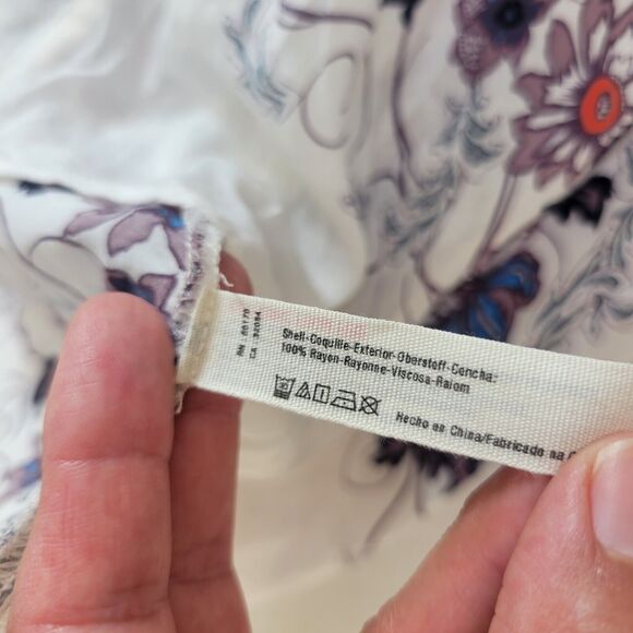 Free People Babydoll Maxi Dress SIZE S Cream Combo Floral Slip Maxi Dress Sheer - Picture 12 of 16